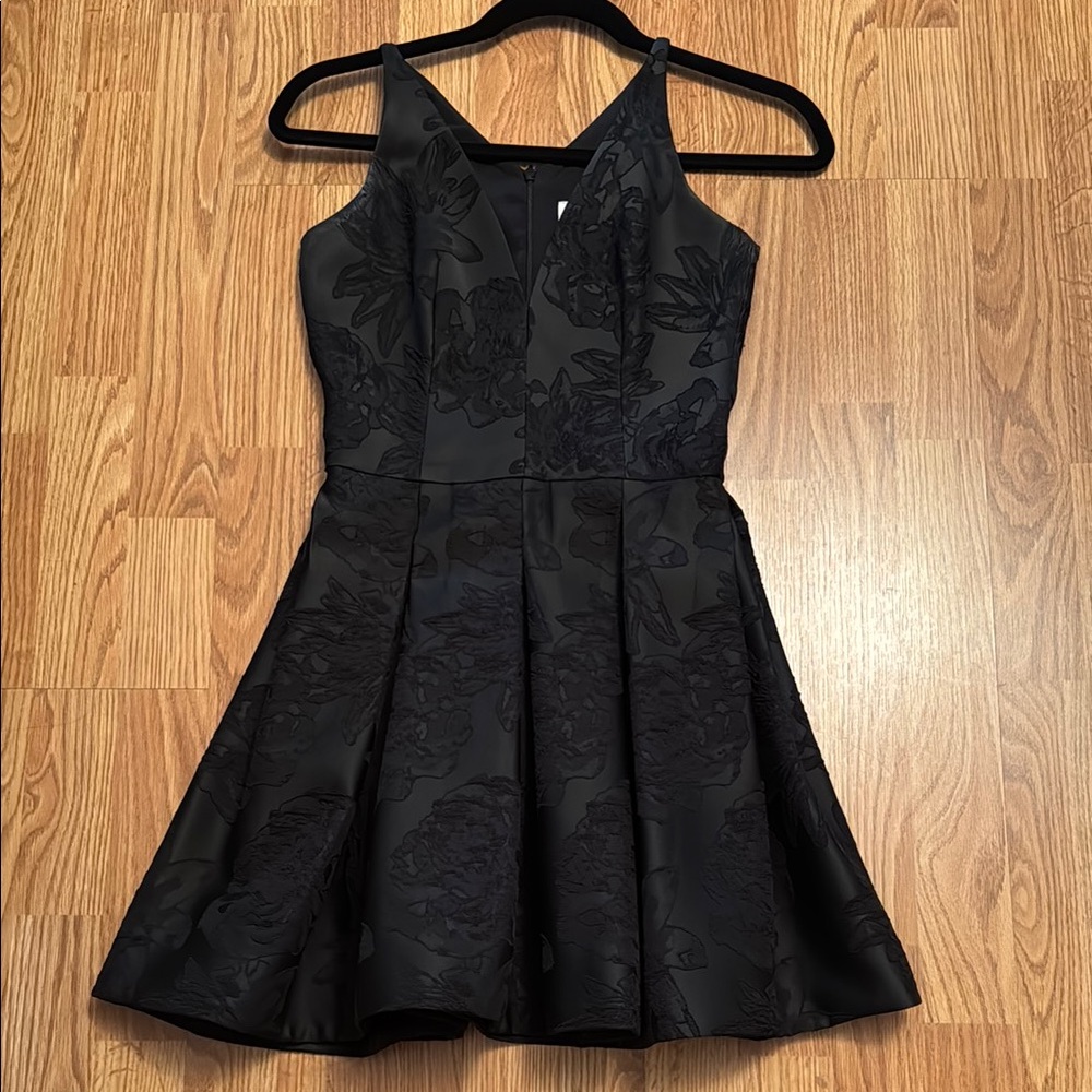 Dress The Population Black Floral Mini Dress